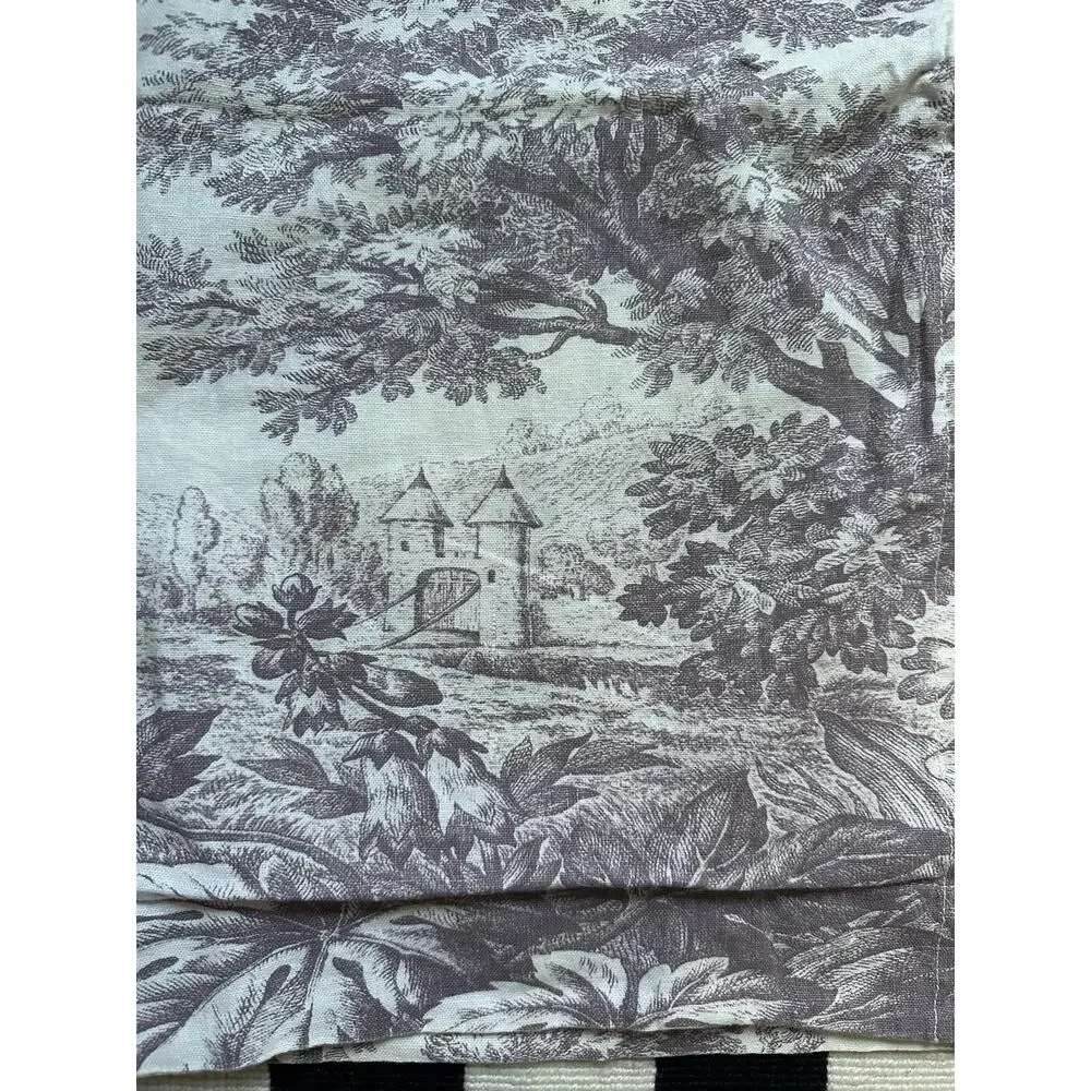 Pottery Barn purple Matine ShamToile Floral Linen French Country Standard